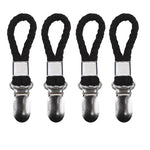 pinces serviettes corde tressée moderne couleur beige noir blanc rouge vert clips magnétiques salle