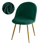 housse chaise velours unie moderne beige verte mariage banquet accueil fixe pieds métalliques dorés