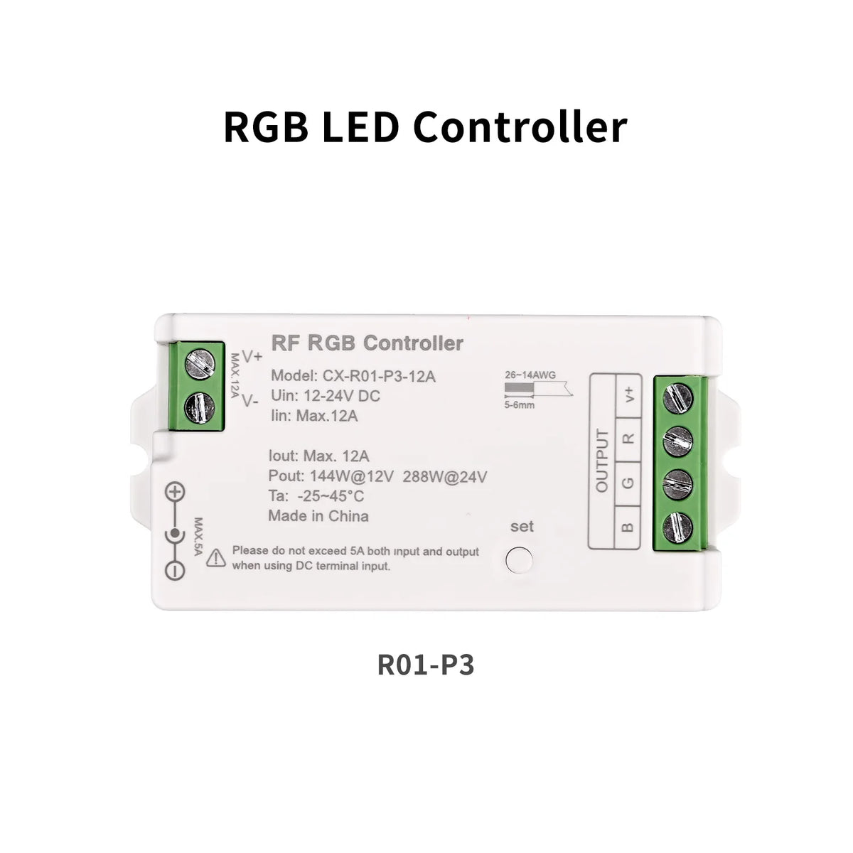 contrôleur led rf télécommande dimmable rgb rgbw cct bande lumineuse 12v 24v sans fil