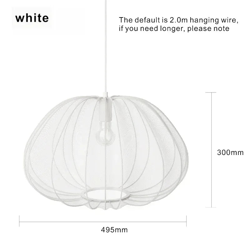 suspension lumineuse moderne blanc crème rayures verticales 300mm 495mm 550mm 470mm