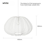 suspension lumineuse moderne blanc crème rayures verticales 300mm 495mm 550mm 470mm