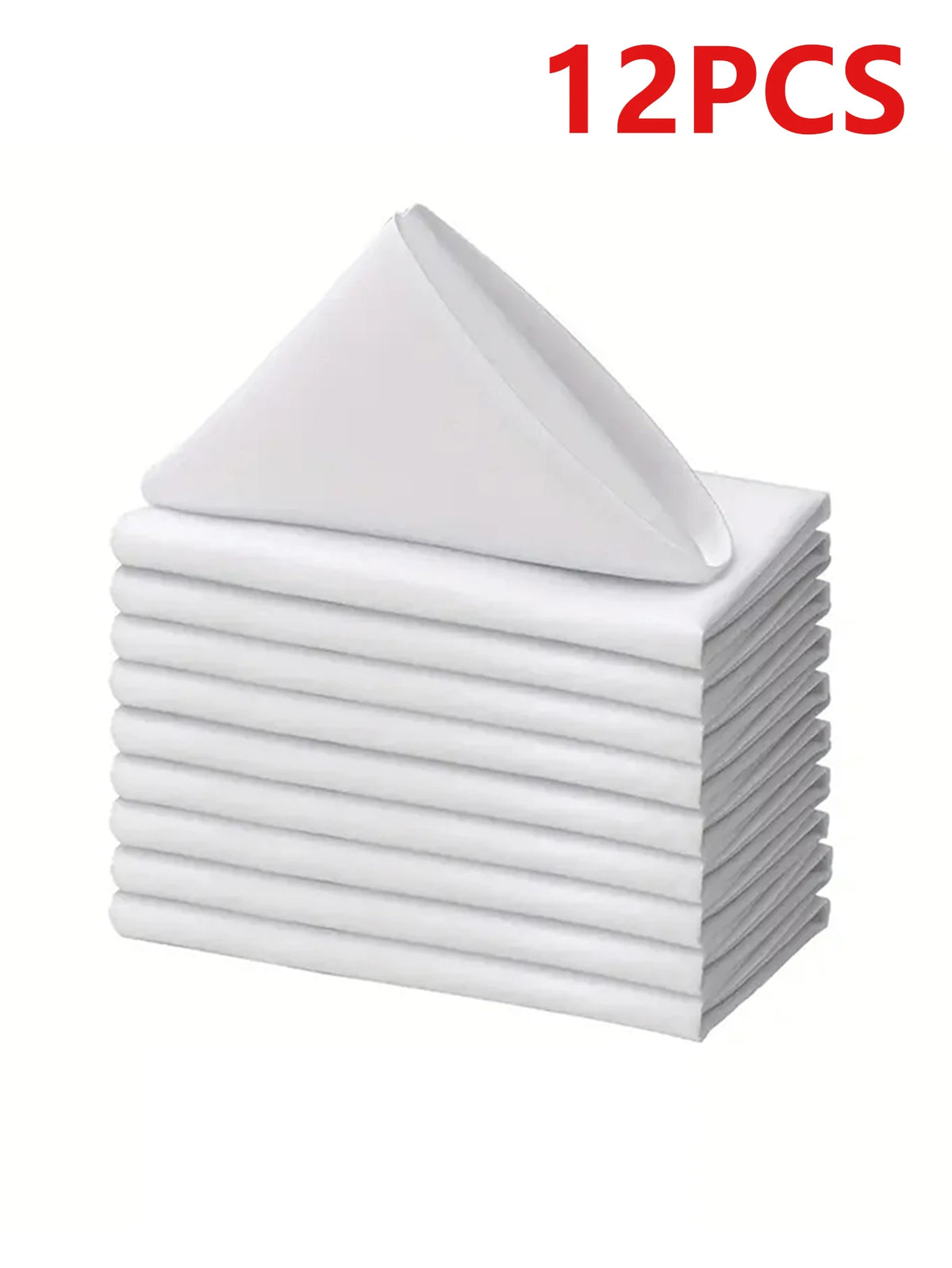 serviettes table polyester 40x40cm blanc noir unies réutilisables lavables anneau métallique durable classique