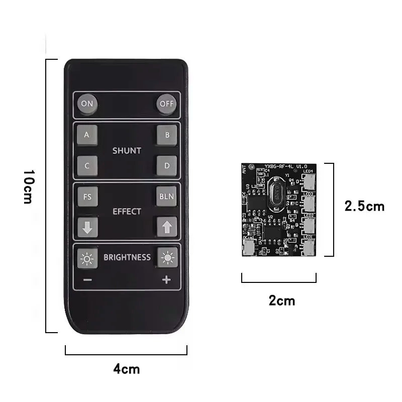 télécommande led noire moderne puce electronique controle sans fil assemblage lumiere bloque construction