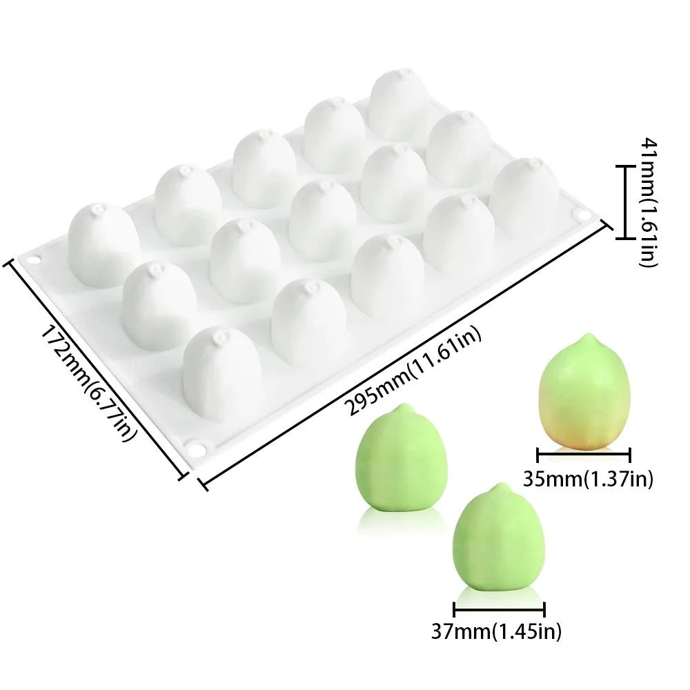 moules silicone fruits rhubarbe pomme poire fraise gâteau décoration bakeware modernes cuisine écofriendly