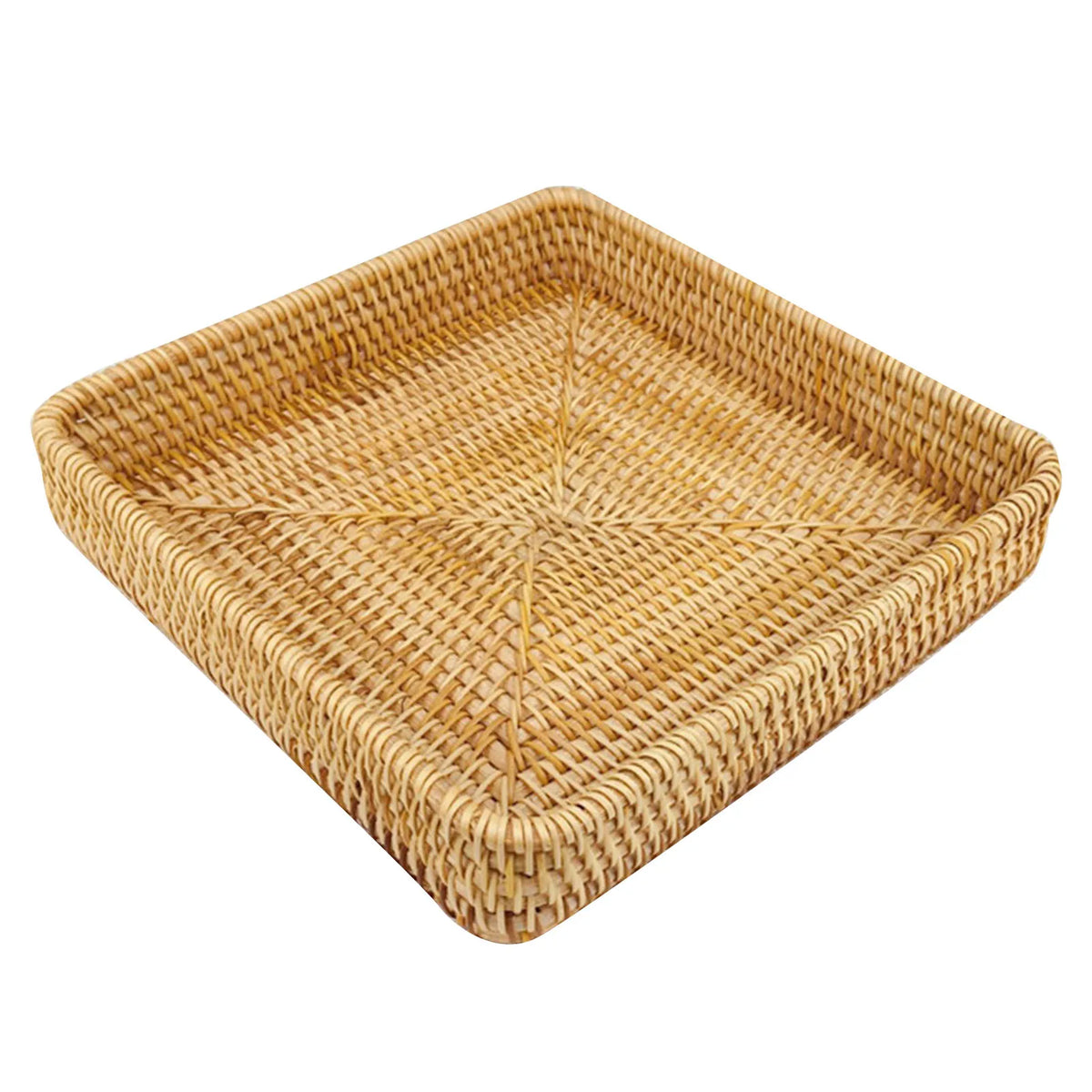 panier rangement rotin tissé traditionnel fruits collations maison pique nique camping beige clair