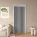 rideau vertical pliant polyester blanc noir gris rayures moderne opacité
