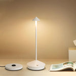 lampe table moderne rechargeable interrupteur tactile contemporaine led noir basse consommation