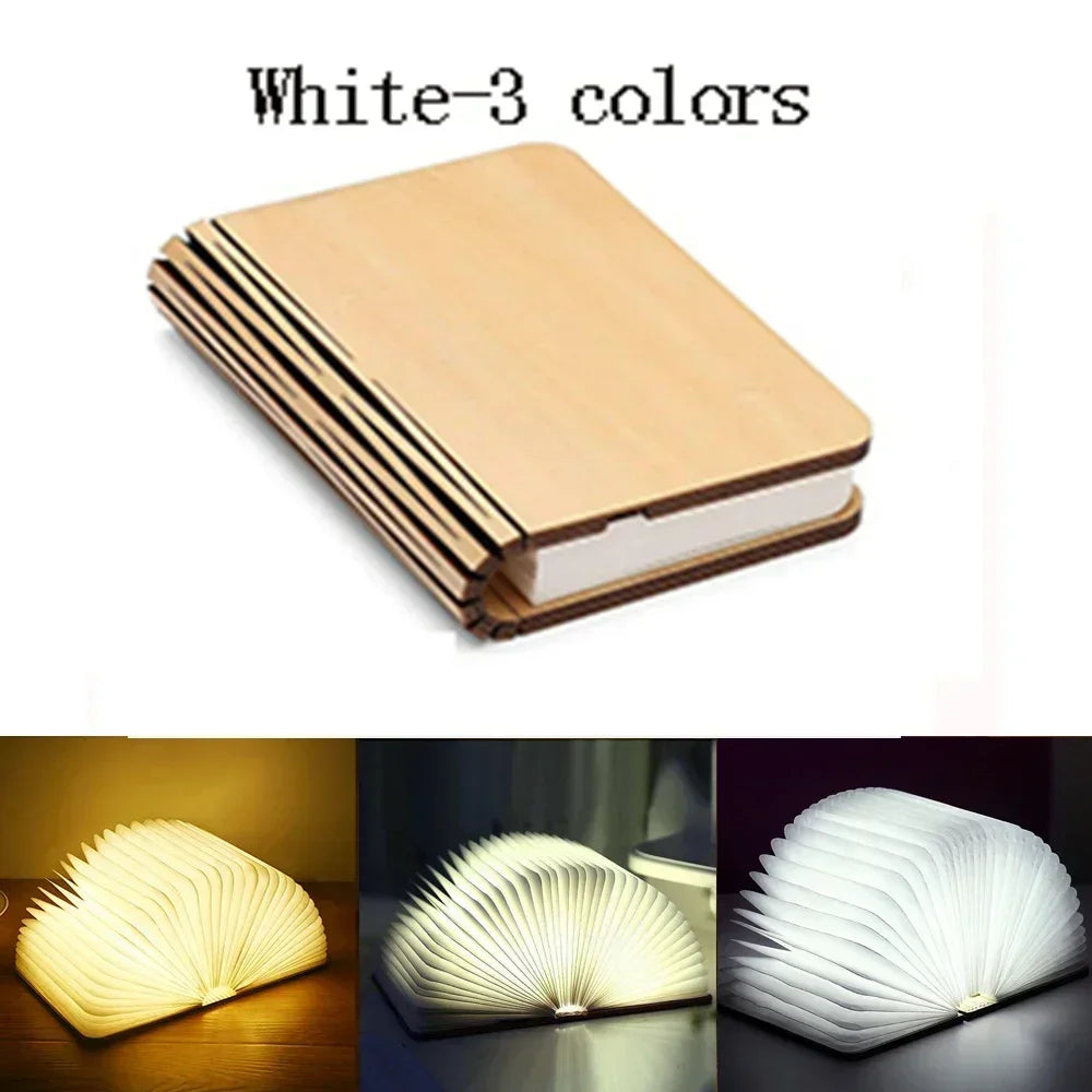 lampe led pliable forme livre couleurs blanc rose bleu moderne chambre table