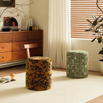 tabouret rotatif rembourré polyvalent bois massif vintage moderne coussin imprimé floral