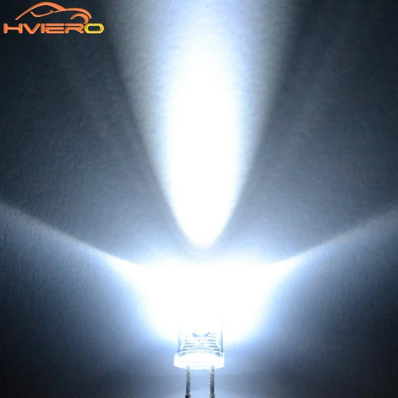 Diodes led super lumineuses 5mm rondes transparentes blanc rouge vert bleu eau claire moderne