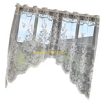 rideau blanc floral transparent dentelle chambre salon facile decoration champêtre