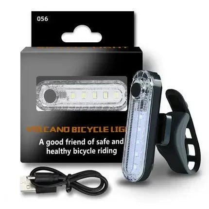 lampe vélo rechargeable usb clip noir rouge moderne étanche sécurité extérieur
