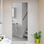 miroir mural adhésif blanc moderne 40x122cm amovible décoration intérieure salon bain