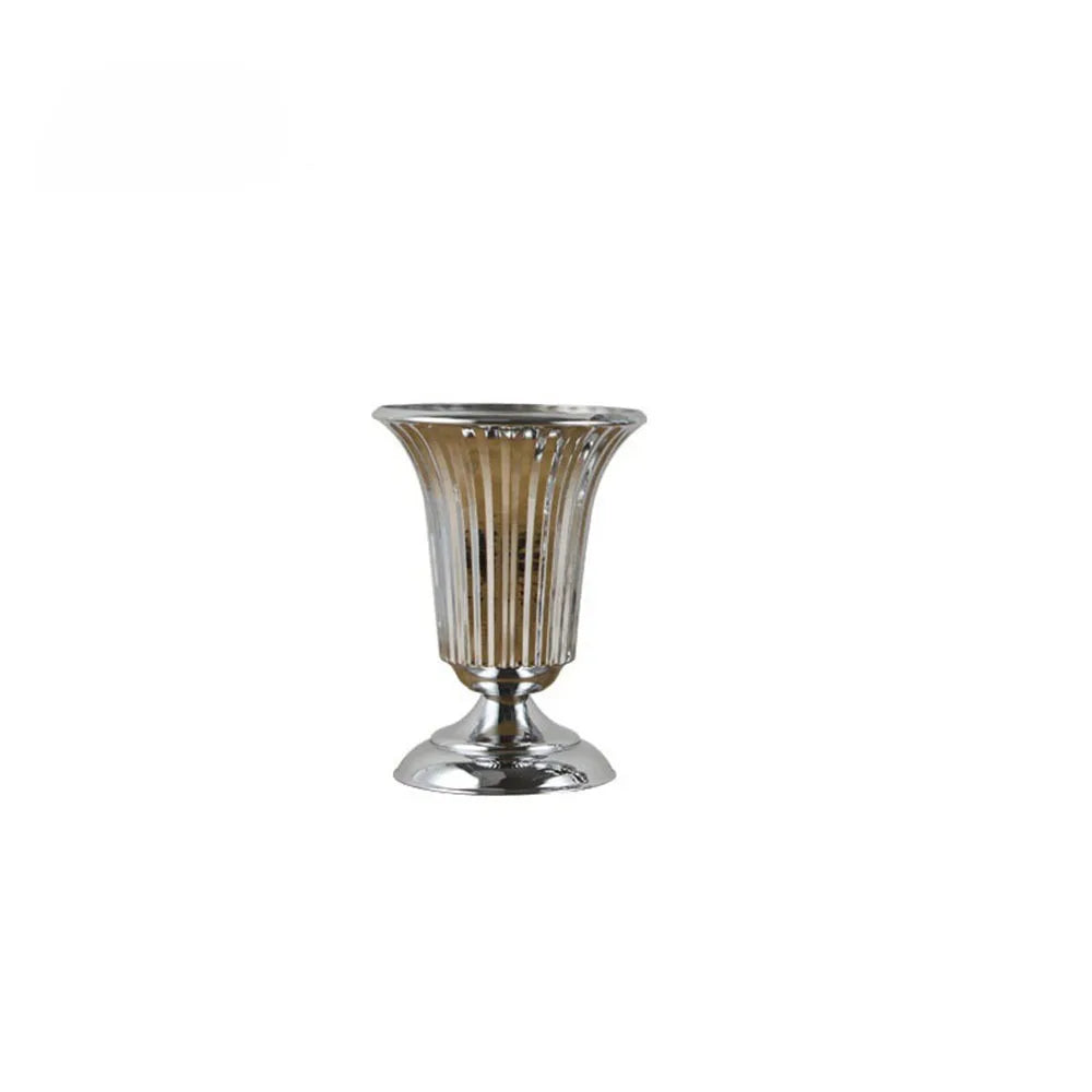 vases or argent classiques rayures verticaux opaques grandes tables décoration intérieure fleurs séchées gold