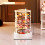 présentoir rotatif multi niveaux transparent accessoires cheveux rangement moderne anneau élastique barrette pinces