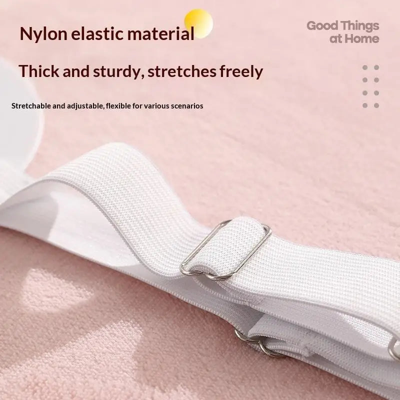clips fixation élastiques blancs rayures horizontales tapis refroidissement drap lit pratique moderne