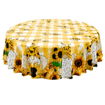 nappe table fleurs tournesols papillons motifs géométriques classique polyester festive