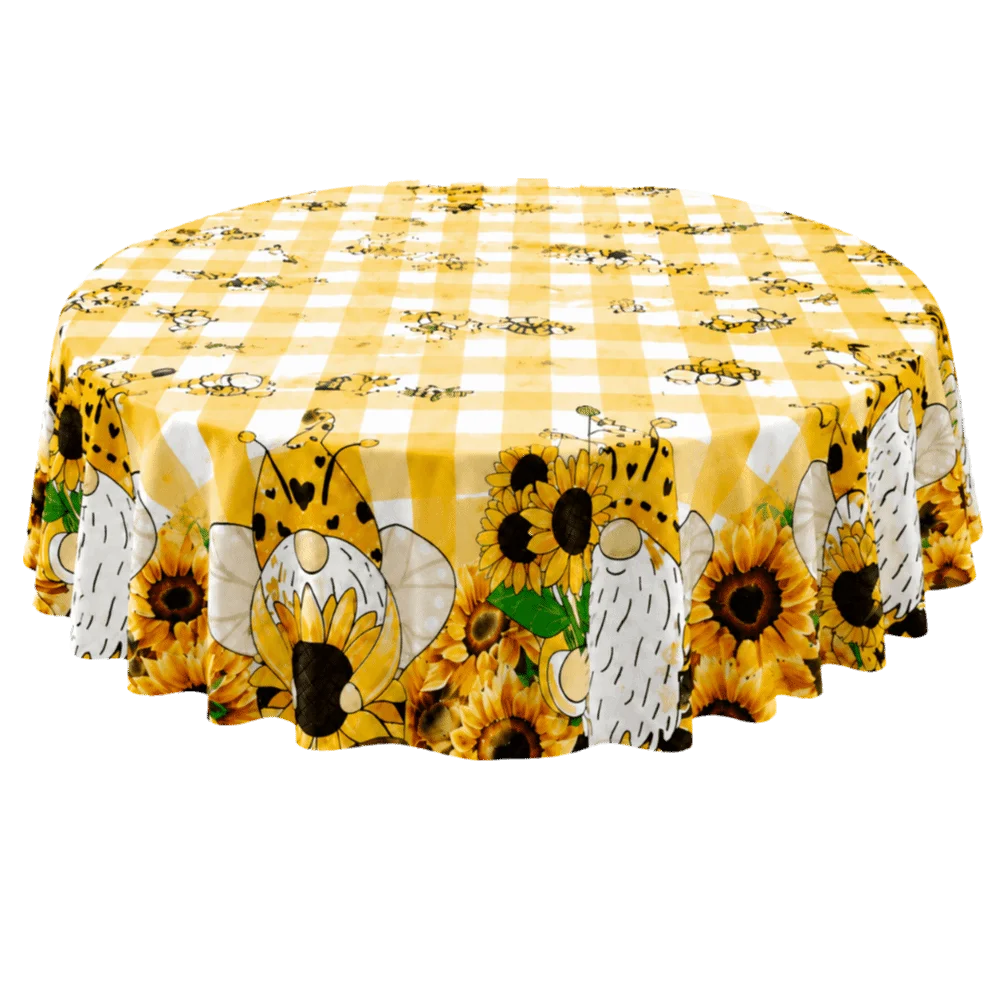 nappe table fleurs tournesols papillons motifs géométriques classique polyester festive