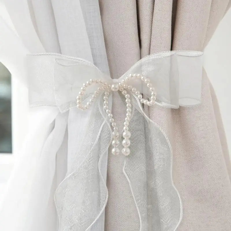 rubans décoratifs organza rose clair blanc classiques transparents 86cm