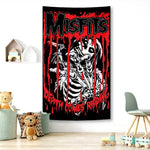 tapisserie graphique pop art rouge noir blanche bleue jaune imprimée polyestère lavable machine