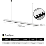 Lampe LED suspendue moderne lumière chaude noir matériau aluminium pendentif
