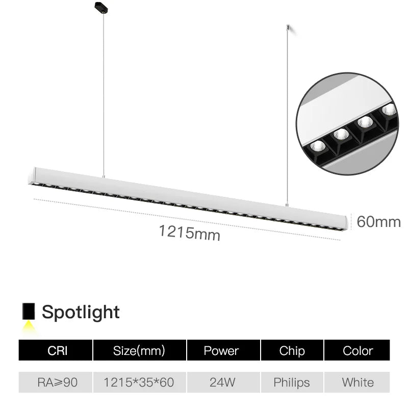 Lampe LED suspendue moderne lumière chaude noir matériau aluminium pendentif