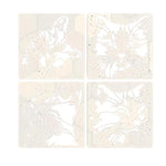 stencils peinture chat blanc marron bleu moderne abstraits lavables adhésifs bois mur journaux