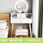 maquillage blanc moderne tiroirs chaise miroir lampe cosmétiques