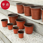 pots fleurs marron noir classiques grille drainage pack 20 pièces