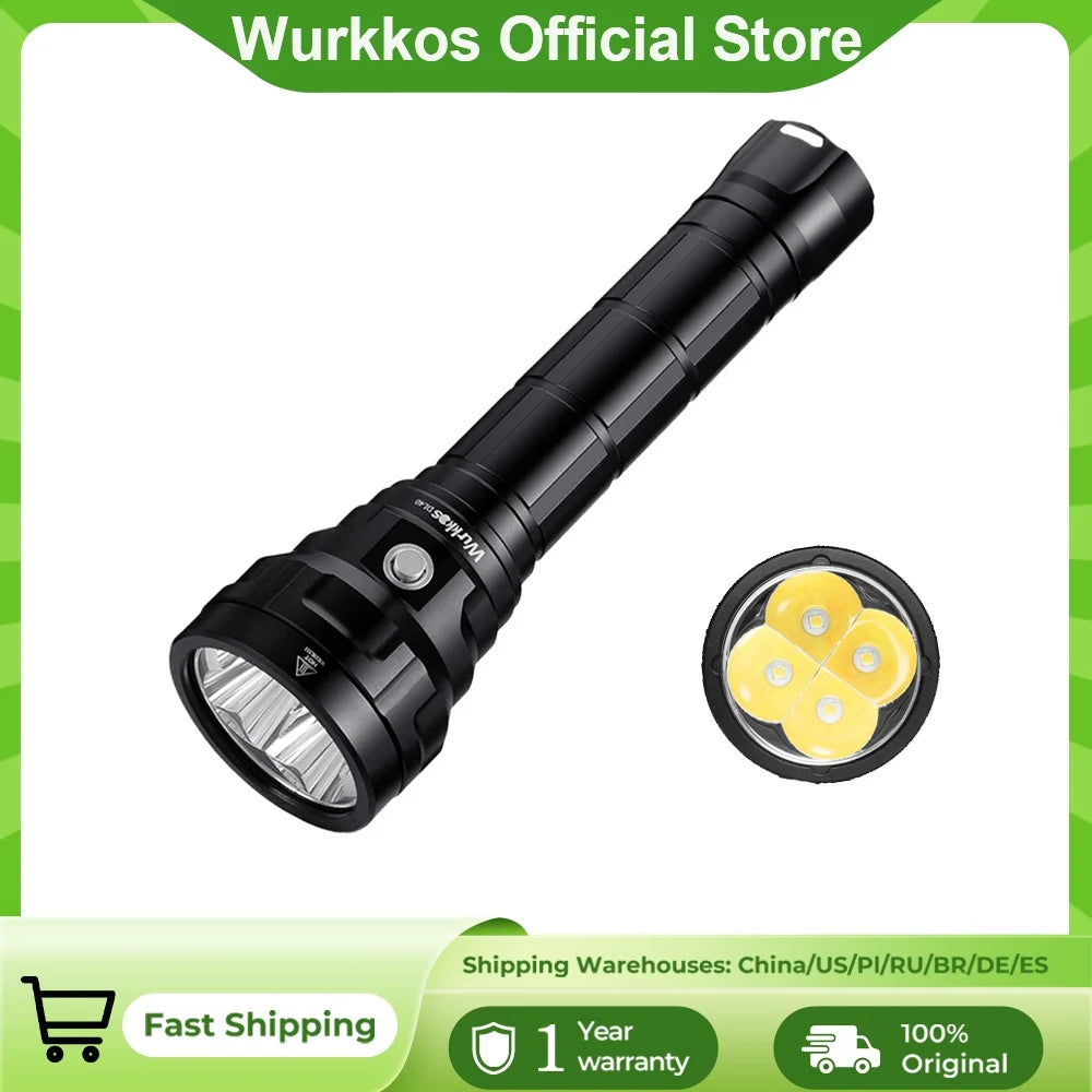 lampe torche sous marine 5000 lumens leds rechargeable plongee corail indicateur profondeur