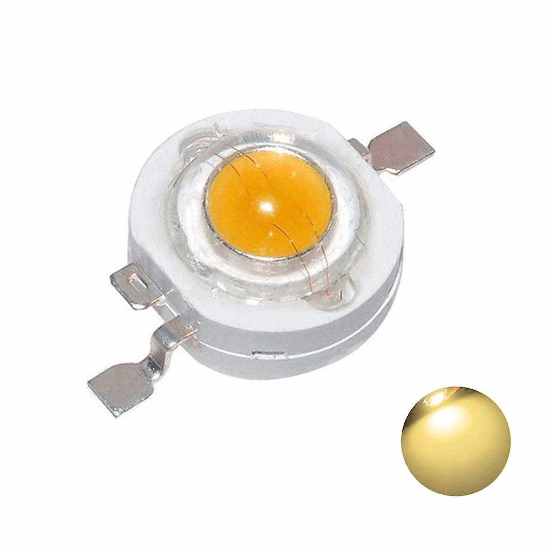 Diodes led blanc jaune 1w 3w clips métalliques haute luminosité projecteurs downlight bricolage