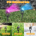 projecteur solaire led changeante ip65 étanche moderne noir matextérieur jardin fixepiquet