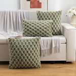 taies d'oreiller douces coussins carrés gris rose jaune moderne non toxiques polyester coton brodés