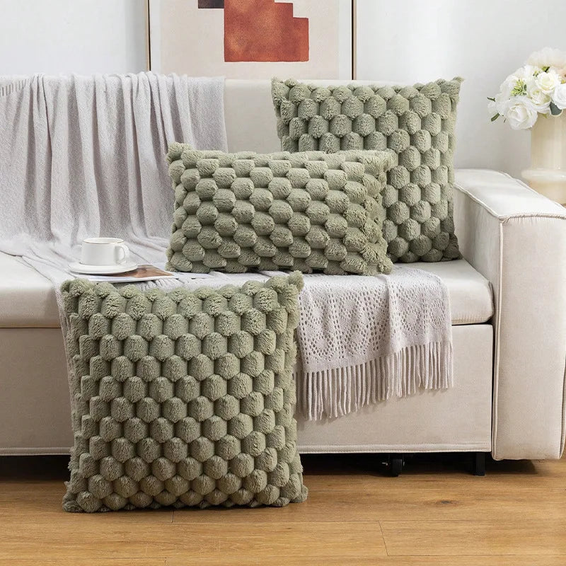 taies d'oreiller douces coussins carrés gris rose jaune moderne non toxiques polyester coton brodés