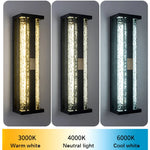 applique murale contemporaine acier inoxydable led éclairage extérieur waterproof noir okolets