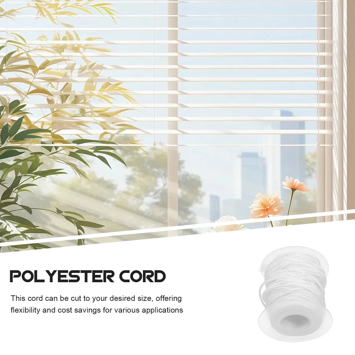 corde polyester blanc tissage moderne opacité remplacement store fenêtre accessoire rideau pull durable usage
