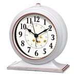 horloge table quartz aiguille classique noir blanc chiffres romains cadre bois opaque chambre salon
