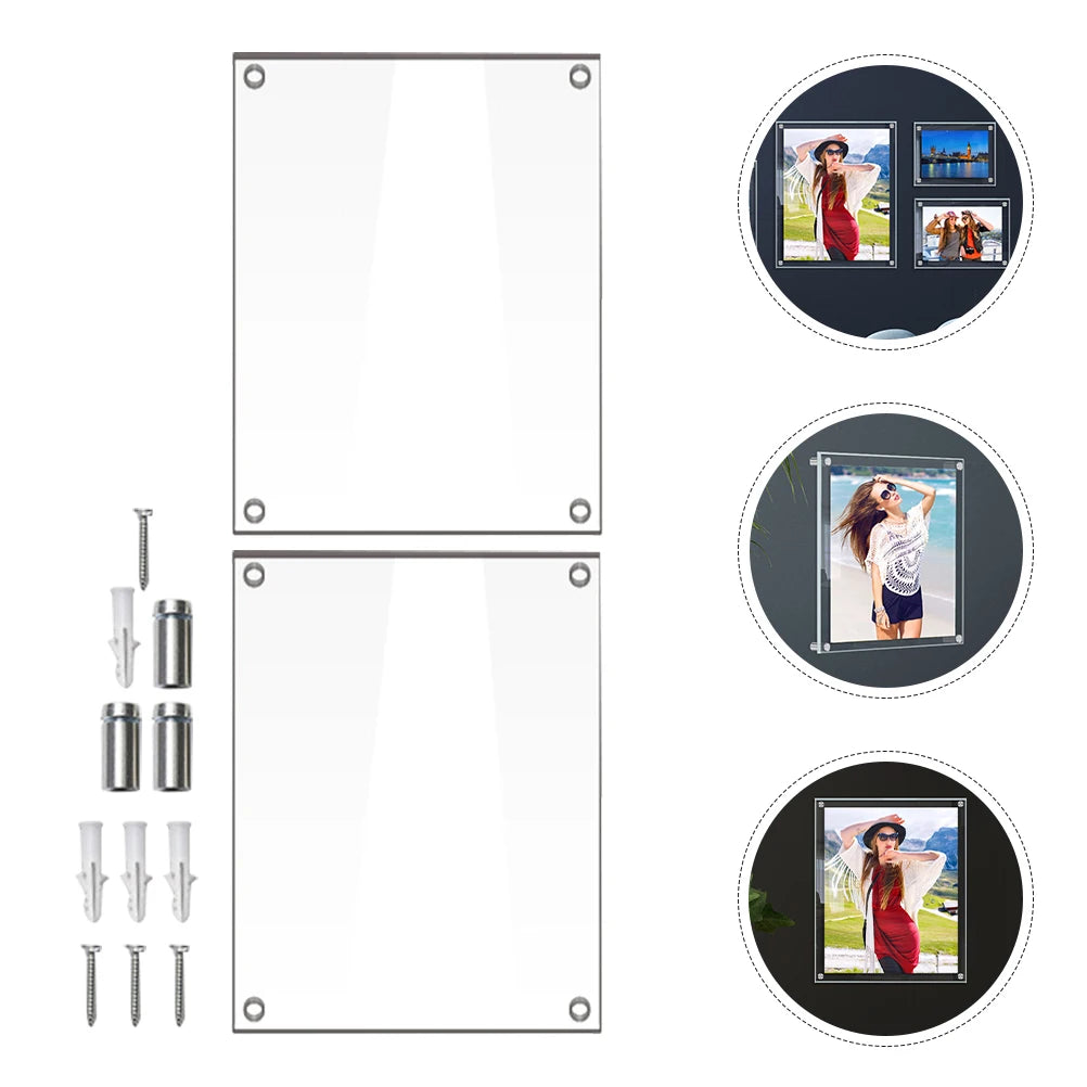 cadres photo acrylique transparent moderne minimaliste décoration maison chambre salon