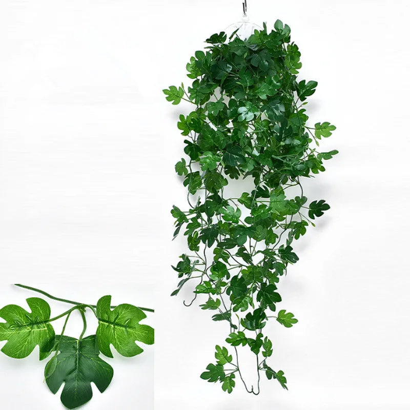 plante artificielle feuilles vertes brillantes moderne 105cm accroches extérieur décoration verte vigne intérieureextérieur