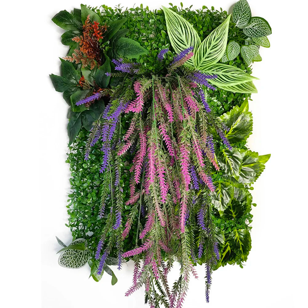 panneau mur végétal artificiel plantes vertes fleurs décor extérieur jardin maison naturel haute qualité