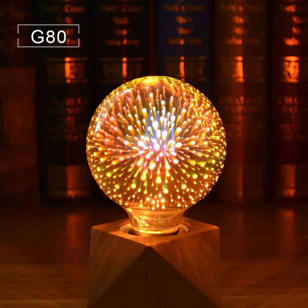 lampe led multicolore effet fibre optique moderne base bois intérieur éclairage événement