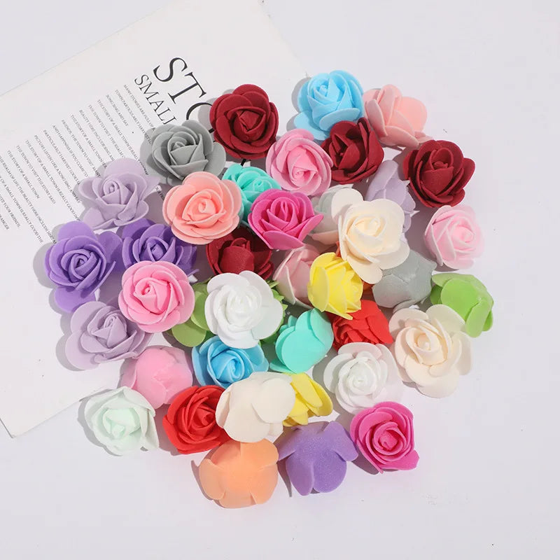 décoration mariage intérieur fleurs artificielles multicolores roses relief festive maison cadeaux anniversaire