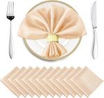 serviettes table satin rouge modernes 12 pièces cuisine mariage fêtes