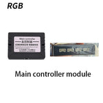 ruban led noir 64 couleurs contrôleur principal secondaire interface double lumière sol moderne