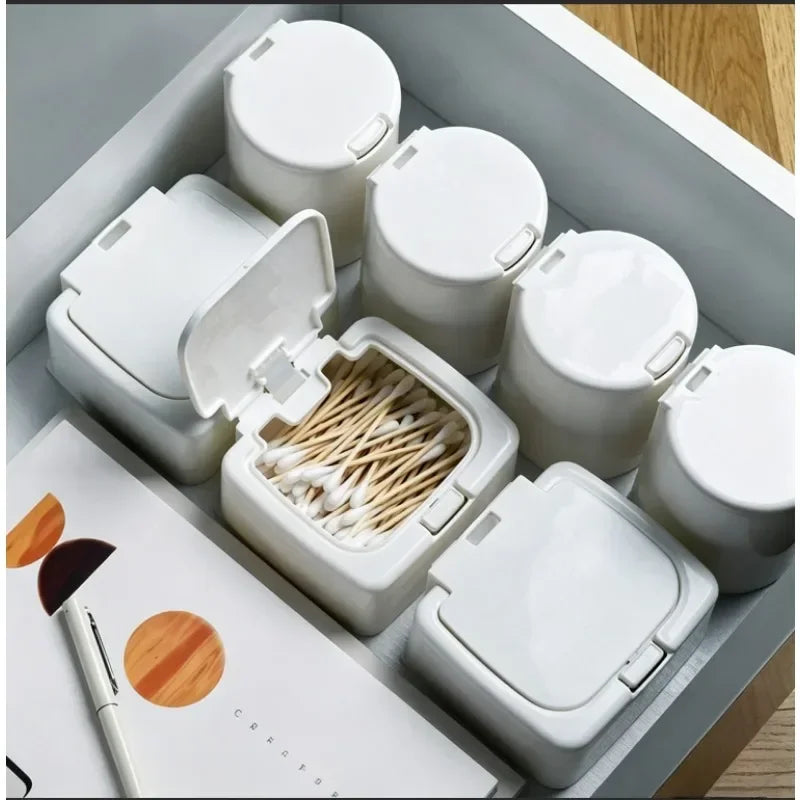 boîtes rangement blancs modernes empilables cosmétiques organisation tiroirs escamotables