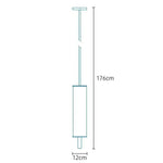 lampe suspendue tissu blanc cassé moderne 176cm haute chaîne métallique opacité