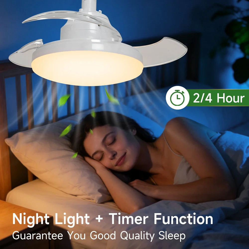 ventilateur moderne lampe led télécommande variateur vitesse luminosité blanc fixations vis