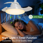 ventilateur moderne lampe led télécommande variateur vitesse luminosité blanc fixations vis