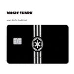 étui carte bancaire star wars logo noir rouge adhésif moderne stylisé billets protection porte
