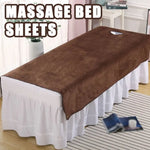 drap lit massage velours doux rose blanc moderne épais qualité bambou